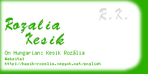 rozalia kesik business card